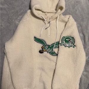 Philadelphia Eagles Quarter-Zip Sherpa Hoodie